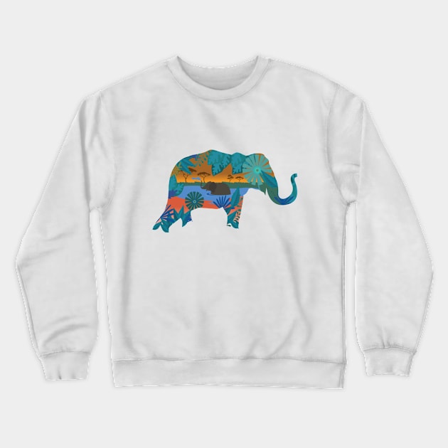 Mandala Elephant Crewneck Sweatshirt by Dealphy